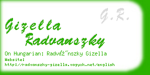 gizella radvanszky business card